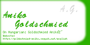 aniko goldschmied business card